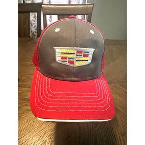 Cadillac‎ Logo Red & Gray Adjustable Baseball Cap